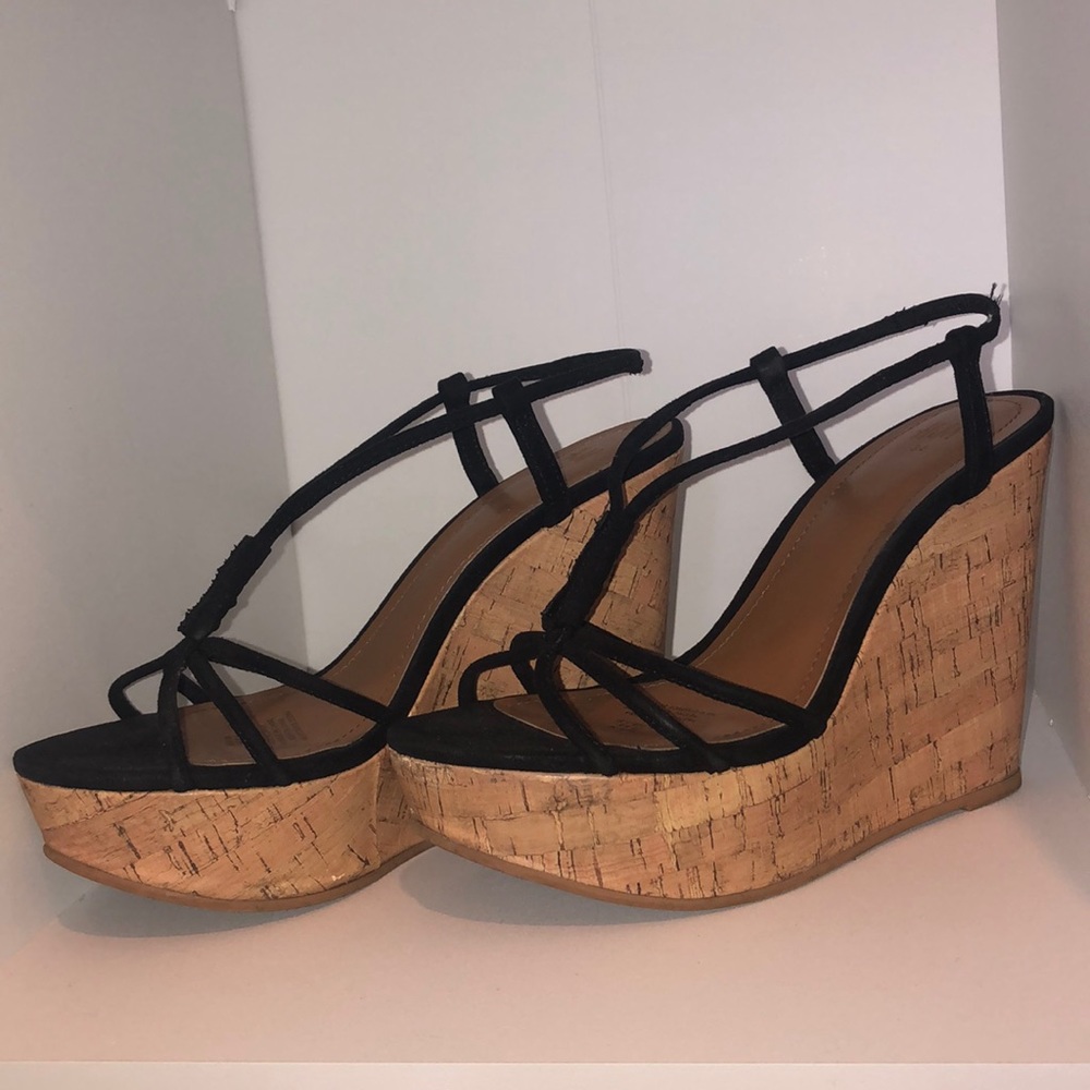 Black Cork Wedges